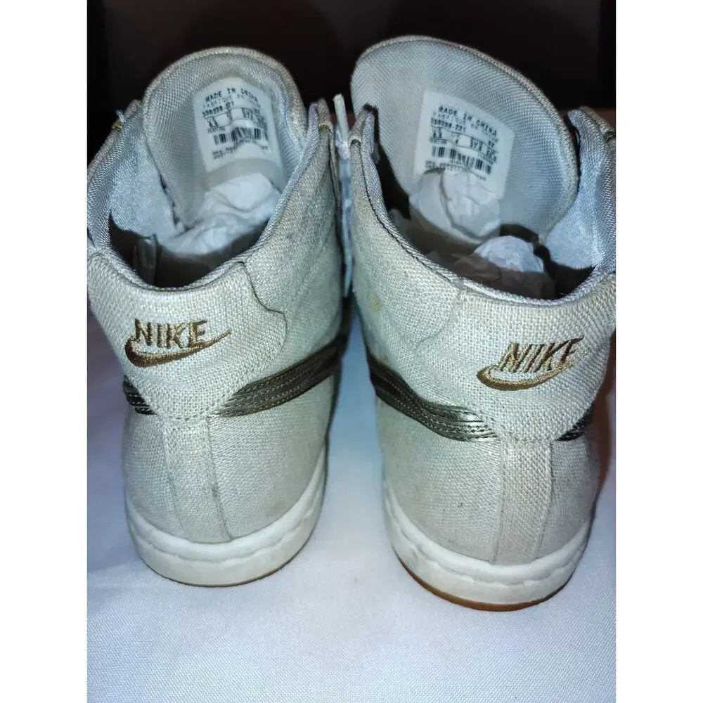 Nike Air 330238-221 Womens Metallic Canvas Sneaker Shoe size 6.5